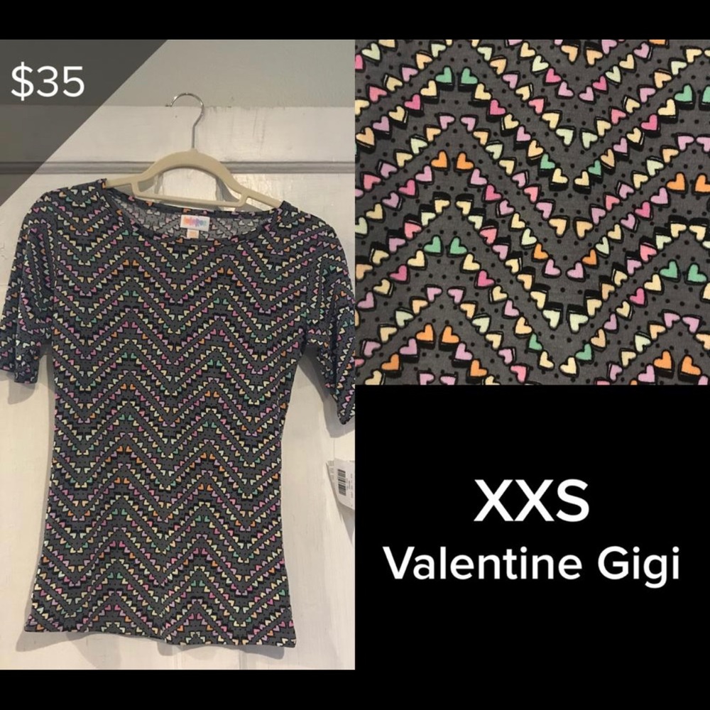 LuLaRoe Gigi T Valentines Day XXS